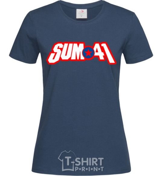 Women's T-shirt Sum 41 logo navy-blue фото