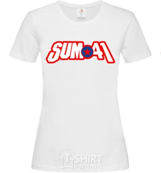 Women's T-shirt Sum 41 logo White фото