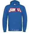 Мужская толстовка (худи) Sum 41 logo Сине-зеленый фото