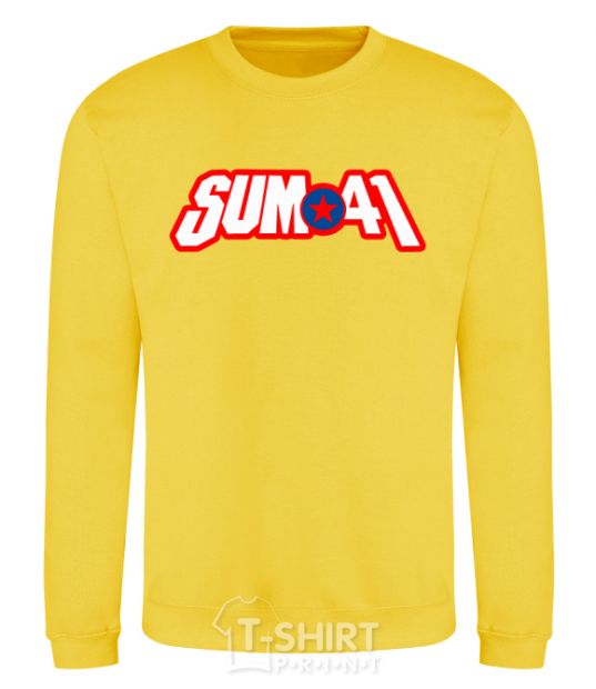 Sweatshirt Sum 41 logo yellow фото