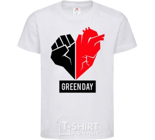 Детская футболка Green Day logo Белый фото