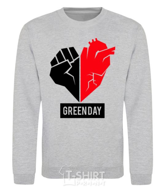Sweatshirt Green Day logo sport-grey фото