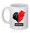 Ceramic mug Green Day logo White фото