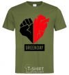 Men's T-Shirt Green Day logo millennial-khaki фото