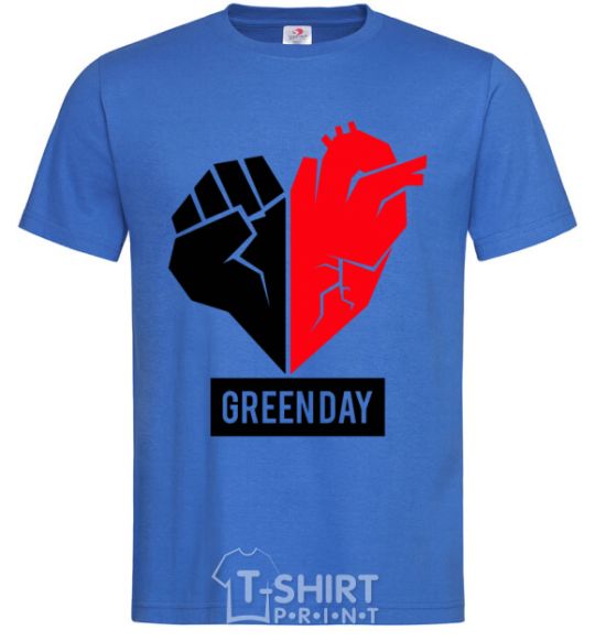 Men's T-Shirt Green Day logo royal-blue фото