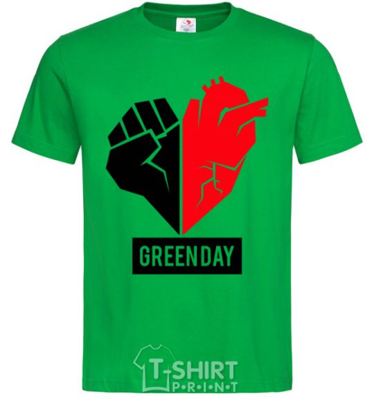 Men's T-Shirt Green Day logo kelly-green фото