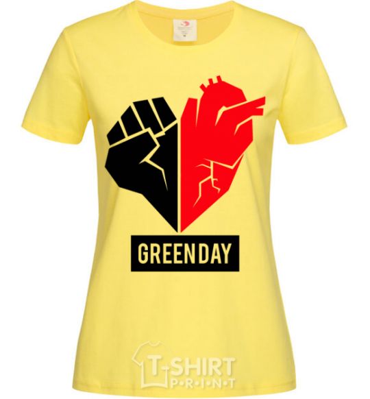 Women's T-shirt Green Day logo cornsilk фото