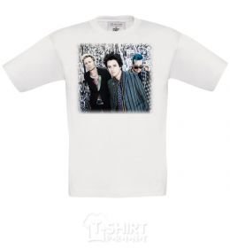 Kids T-shirt Green Day group White фото