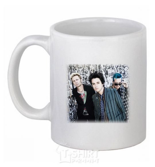 Ceramic mug Green Day group White фото