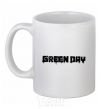 Ceramic mug Green day logo black White фото