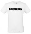 Men's T-Shirt Green day logo black White фото