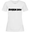 Женская футболка Green day logo black Белый фото