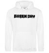 Men`s hoodie Green day logo black White фото