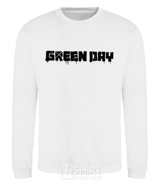 Sweatshirt Green day logo black White фото