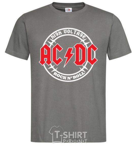 Мужская футболка AC_DC high voltage Графит фото