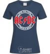 Женская футболка AC_DC high voltage Темно-синий фото