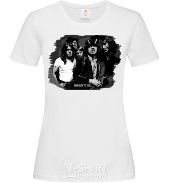 Women's T-shirt AC DC Band White фото