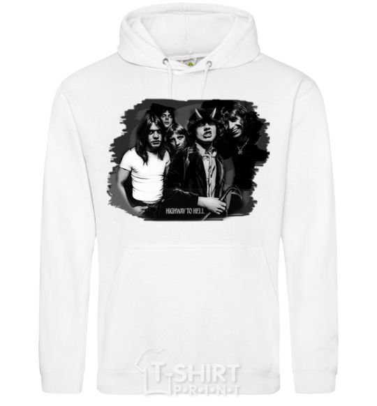 Men`s hoodie AC DC Band White фото