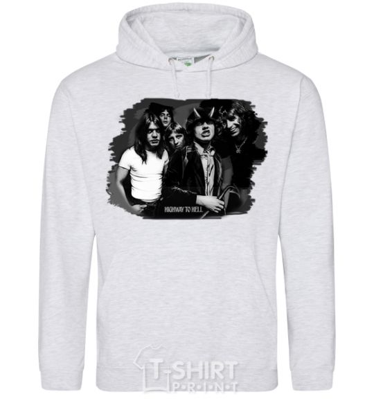 Men`s hoodie AC DC Band sport-grey фото