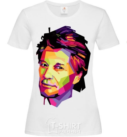 Women's T-shirt Jon Bon Jovi White фото