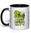 Mug with a colored handle BMTH black фото