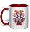 Mug with a colored handle Franz Ferdinand poster red фото