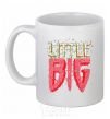 Чашка керамическая Little big logo Белый фото