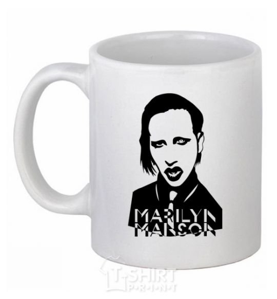 Ceramic mug Marilyn Manson White фото