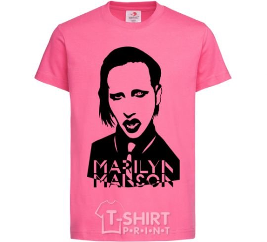 Kids T-shirt Marilyn Manson heliconia фото