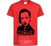 Kids T-shirt Marilyn Manson red фото