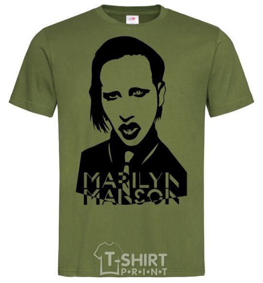 Men's T-Shirt Marilyn Manson millennial-khaki фото