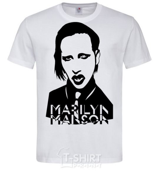 Men's T-Shirt Marilyn Manson White фото