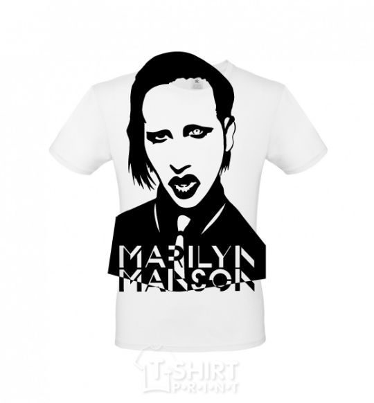 Men's T-Shirt Marilyn Manson White фото