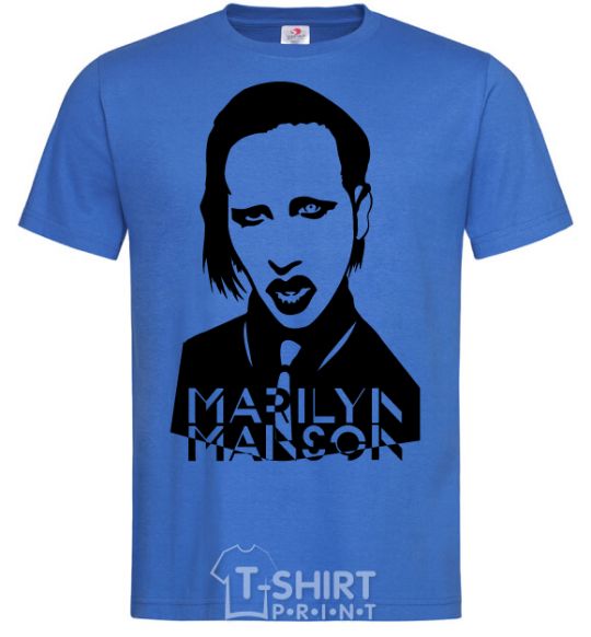 Men's T-Shirt Marilyn Manson royal-blue фото