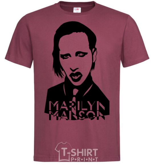 Men's T-Shirt Marilyn Manson burgundy фото