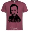 Мужская футболка Marilyn Manson Бордовый фото
