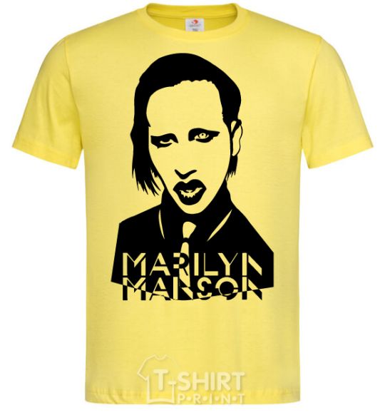 Men's T-Shirt Marilyn Manson cornsilk фото