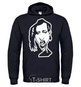Men`s hoodie Marilyn Manson face black фото