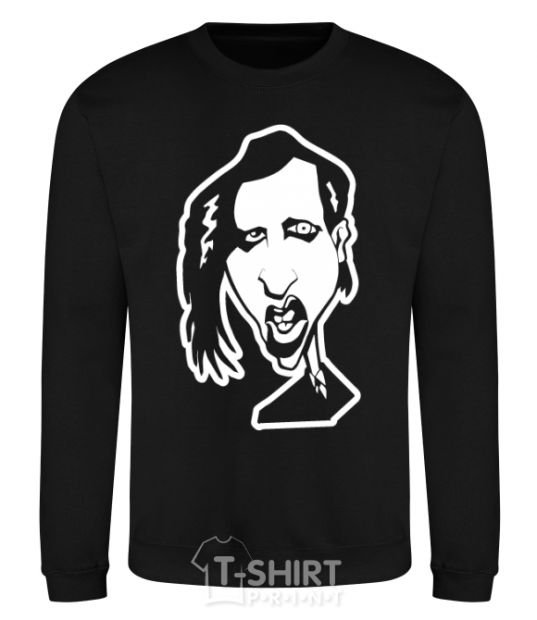 Sweatshirt Marilyn Manson face black фото