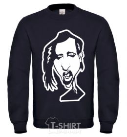 Sweatshirt Marilyn Manson face black фото