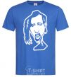 Men's T-Shirt Marilyn Manson face royal-blue фото