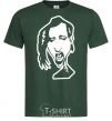 Men's T-Shirt Marilyn Manson face bottle-green фото