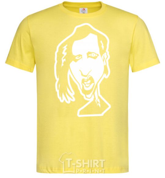 Men's T-Shirt Marilyn Manson face cornsilk фото