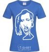 Women's T-shirt Marilyn Manson face royal-blue фото