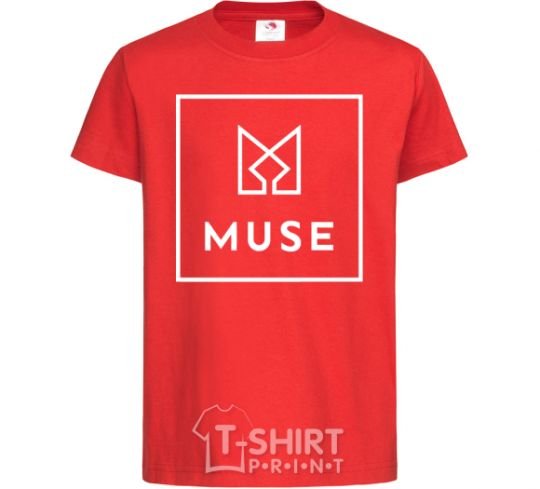 Kids T-shirt Muse logo red фото