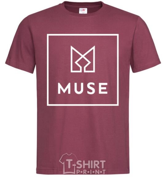 Men's T-Shirt Muse logo burgundy фото