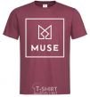 Men's T-Shirt Muse logo burgundy фото