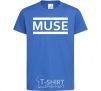 Kids T-shirt Muse logo white royal-blue фото