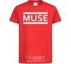 Kids T-shirt Muse logo white red фото