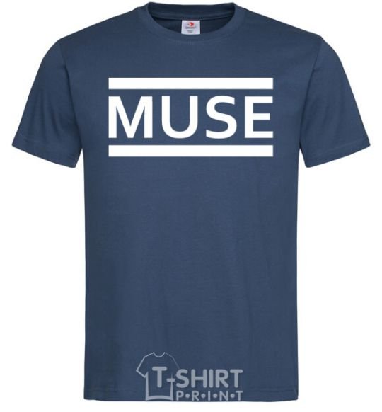 Мужская футболка Muse logo white Темно-синий фото